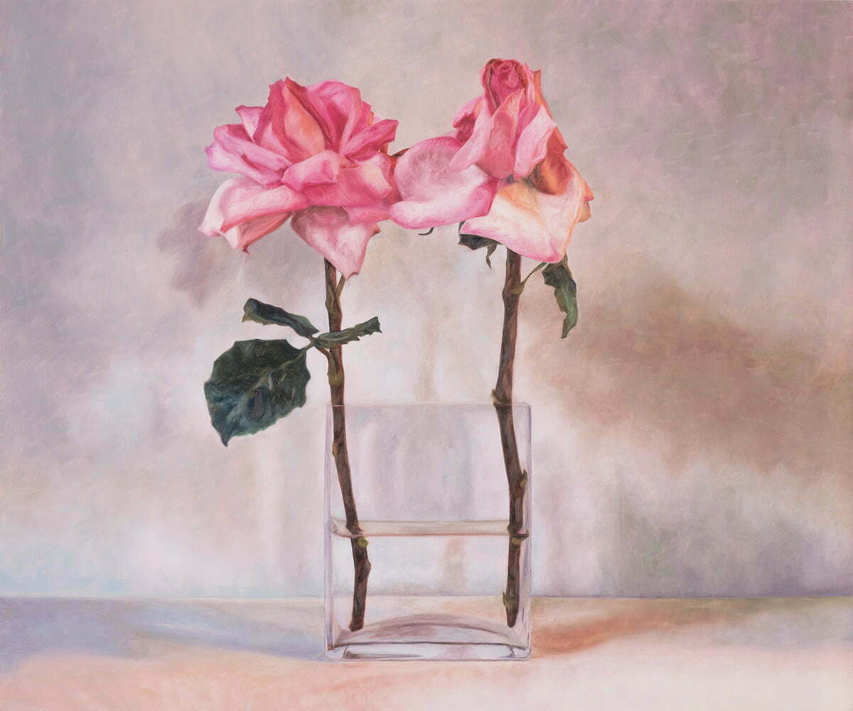 laureen-marchand-light-flow-rose-painting-contemporary-still-life-online-gallery