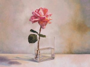 laureen-marchand-one-candle-flower-painting-modern-still-life-canada-online-gallery