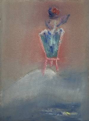 lorraine-weidner-repose-1-abstract-realism-still-life-painting-blue-flower-vase-online-gallery