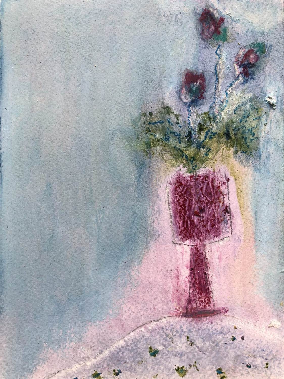 lorraine-weidner-repose-9-modern-still life-rose-painting-flowers-on-table-online-gallery