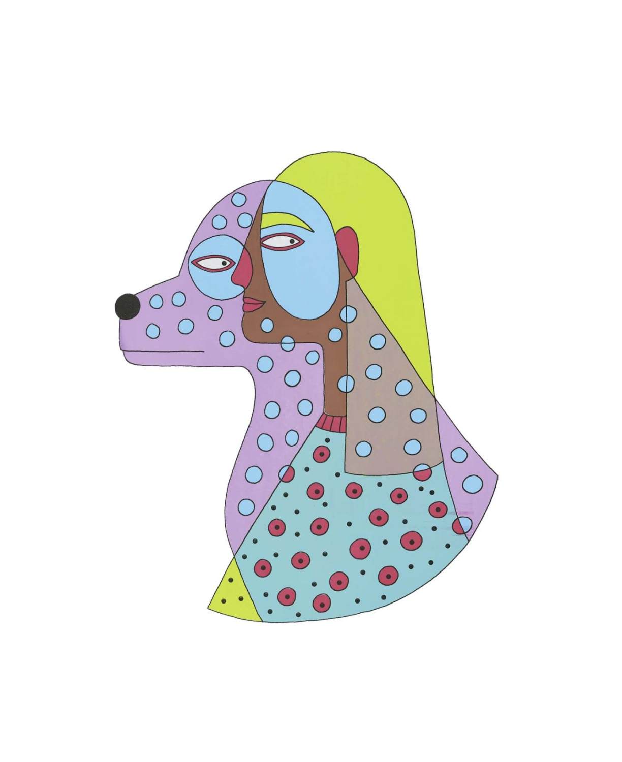yonina-rollack-friendship-silk-screen-print-dog-portrait-playful-art-online-art-gallery