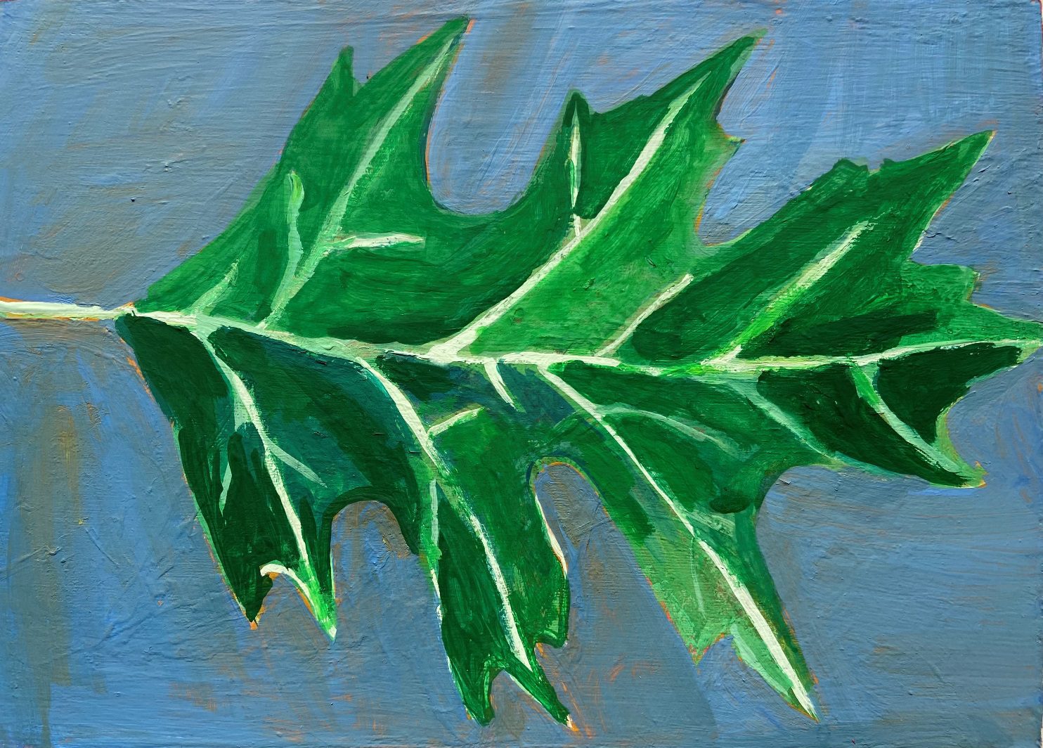 dawna-rose-bur-oak-painted-leaf-abstract-realism-online-gallery