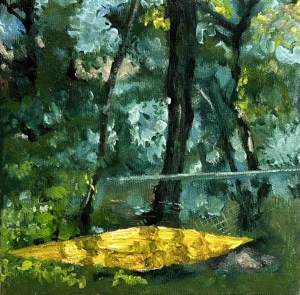 jinglu-zhao-yellow-canoe-miniature-painting-modern-landscape-art-online-gallery