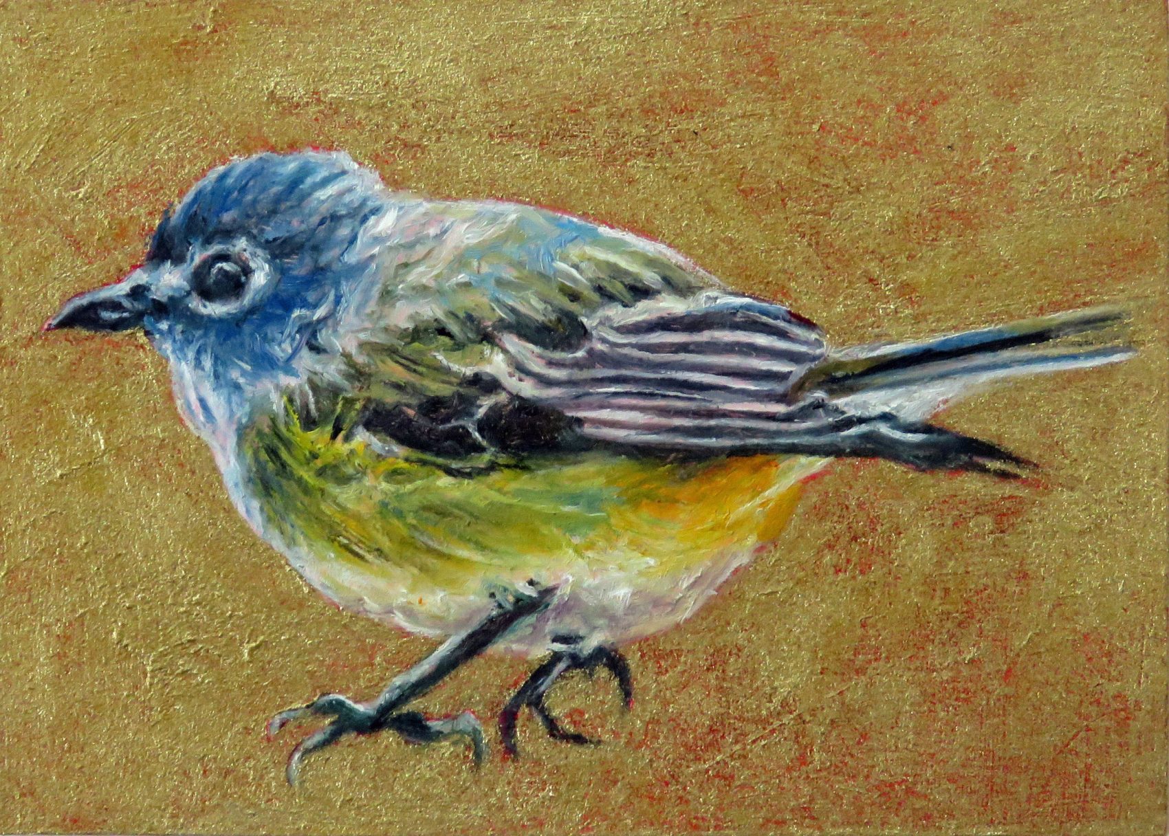 laureen-marchand-blue-vireo-bird-oil-painting-climate-change-art-online-gallery